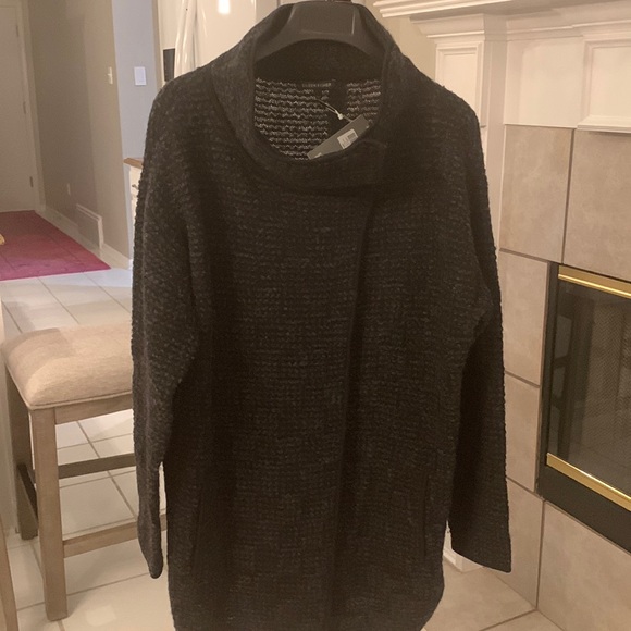 Eileen Fisher Jackets & Blazers - NWT EILEEN FISHER HI COLLAR  WOOL/ALPACA JACKET SIZE L